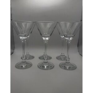 Grey Goose Vodka Martini Glasses Set of 6 Etched Flying Geese Cocktail Stemware
